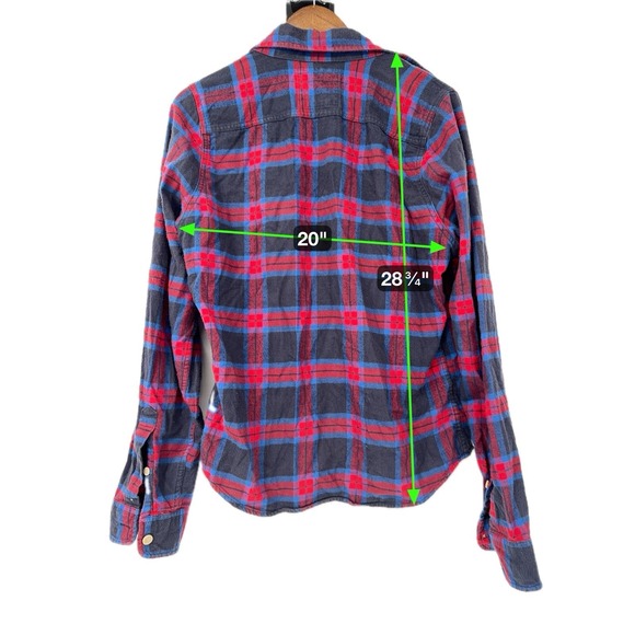 Hollister Long Sleeve Plaid Button Up Shirt M Y2K Winter Cozy Cottagecore - Picture 9 of 9